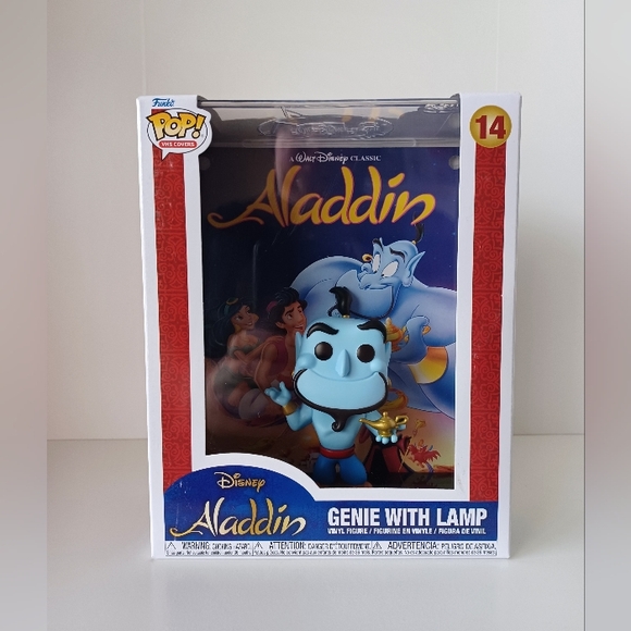 Funko Other - Disney Genie With Lamp From Aladdin 14 VHS Cover Funko Pop In Case